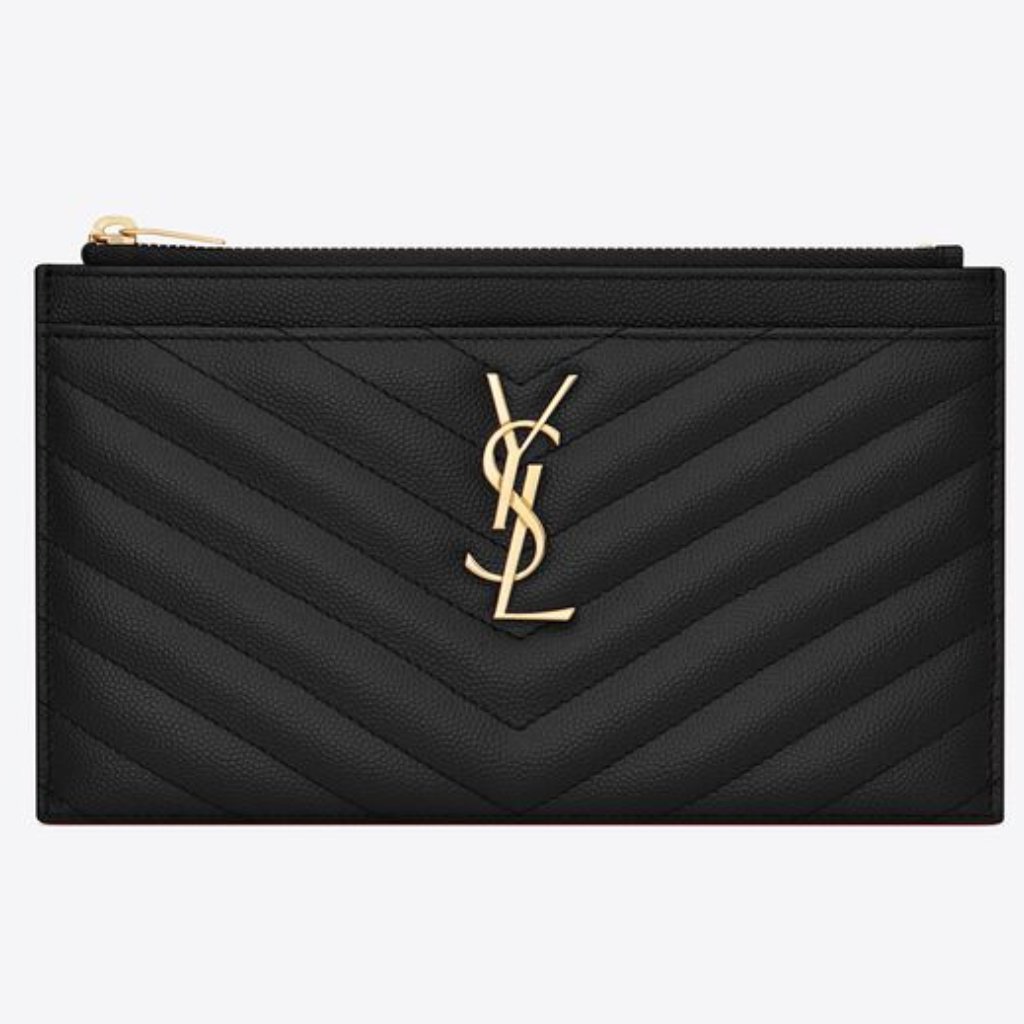 Saint Laurent Matelass Zipped Bill Pouch